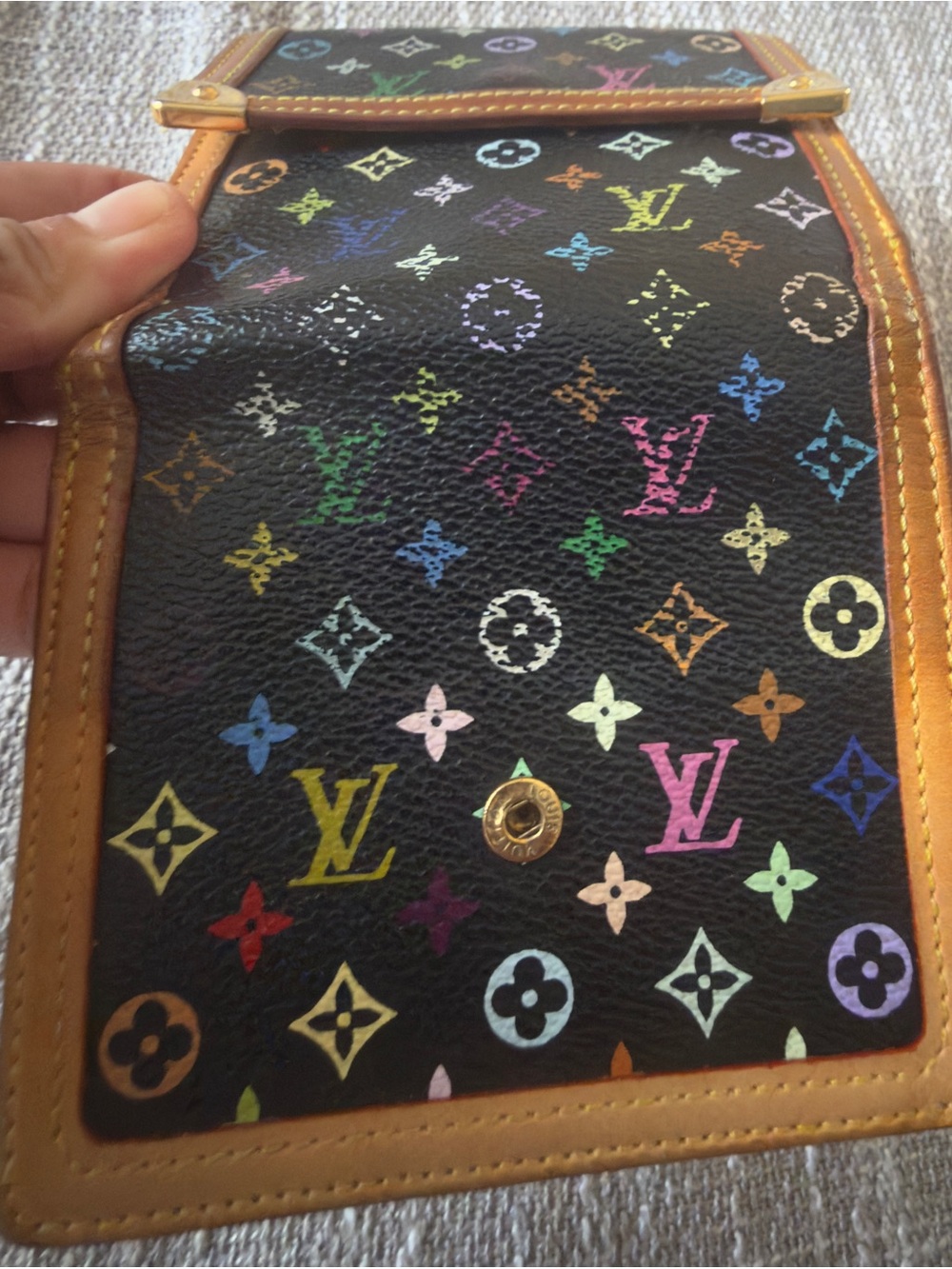 Louis Vuitton Black Multicolor Monogram Compact Wallet - Picture 5 of 16